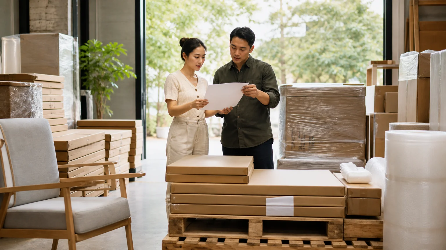 Packing and shipment readiness service workflow