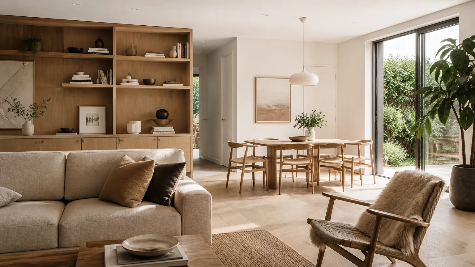 Residential cabinet and home furnishing setting