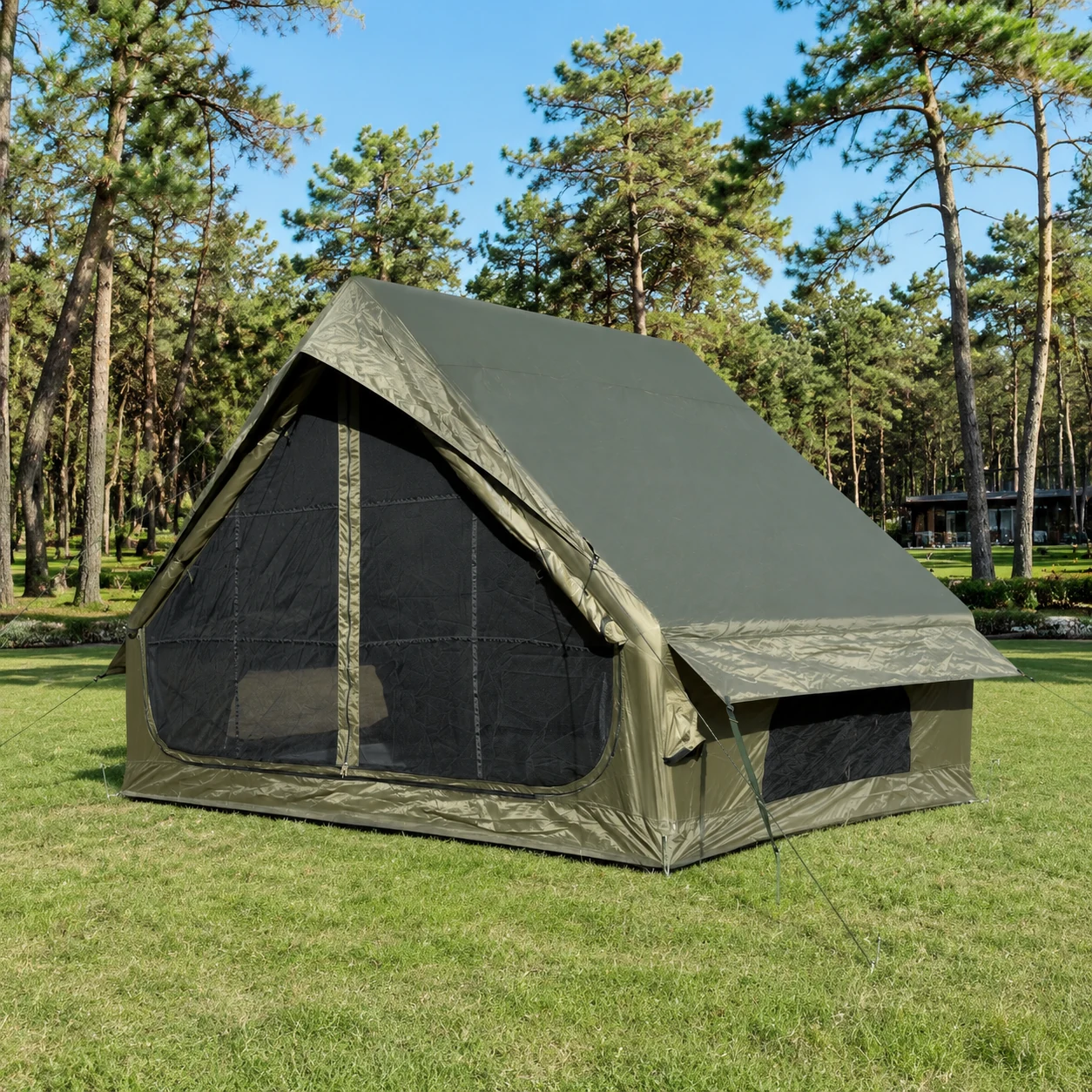 6.3m² Single-Door No-Window Chimney Tent IT002 - product gallery view 2