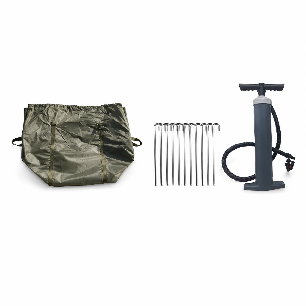 6.3m² Single-Door No-Window Chimney Tent IT002 - included accessories overview