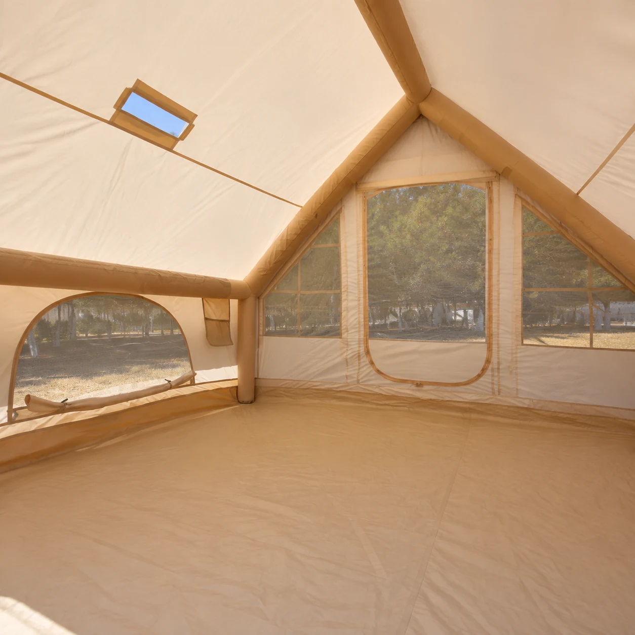 6.3m² Double-Door AB Small-Skylight Chimney Tent IT007 - product gallery view 4