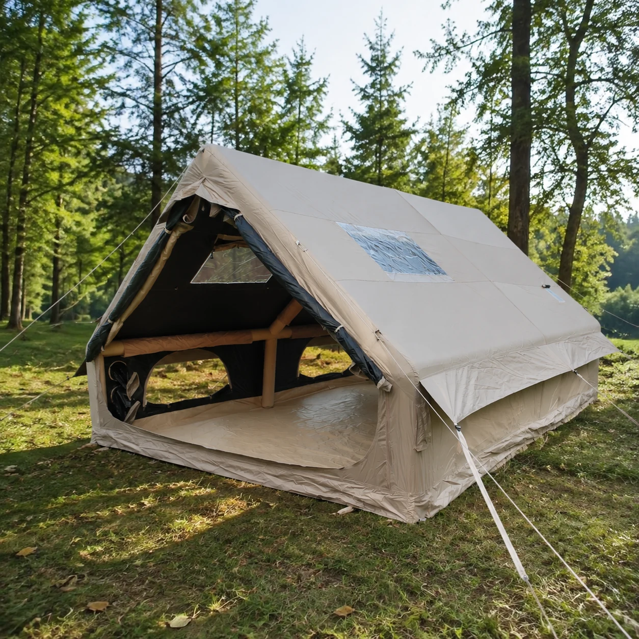 12m² Double-Door AB Twin-Skylight Vinyl Inflatable Tent IT034 - product gallery view 2