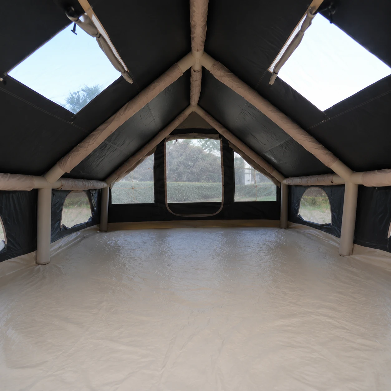 12m² Double-Door AB Twin-Skylight Vinyl Inflatable Tent IT034 - product gallery view 3