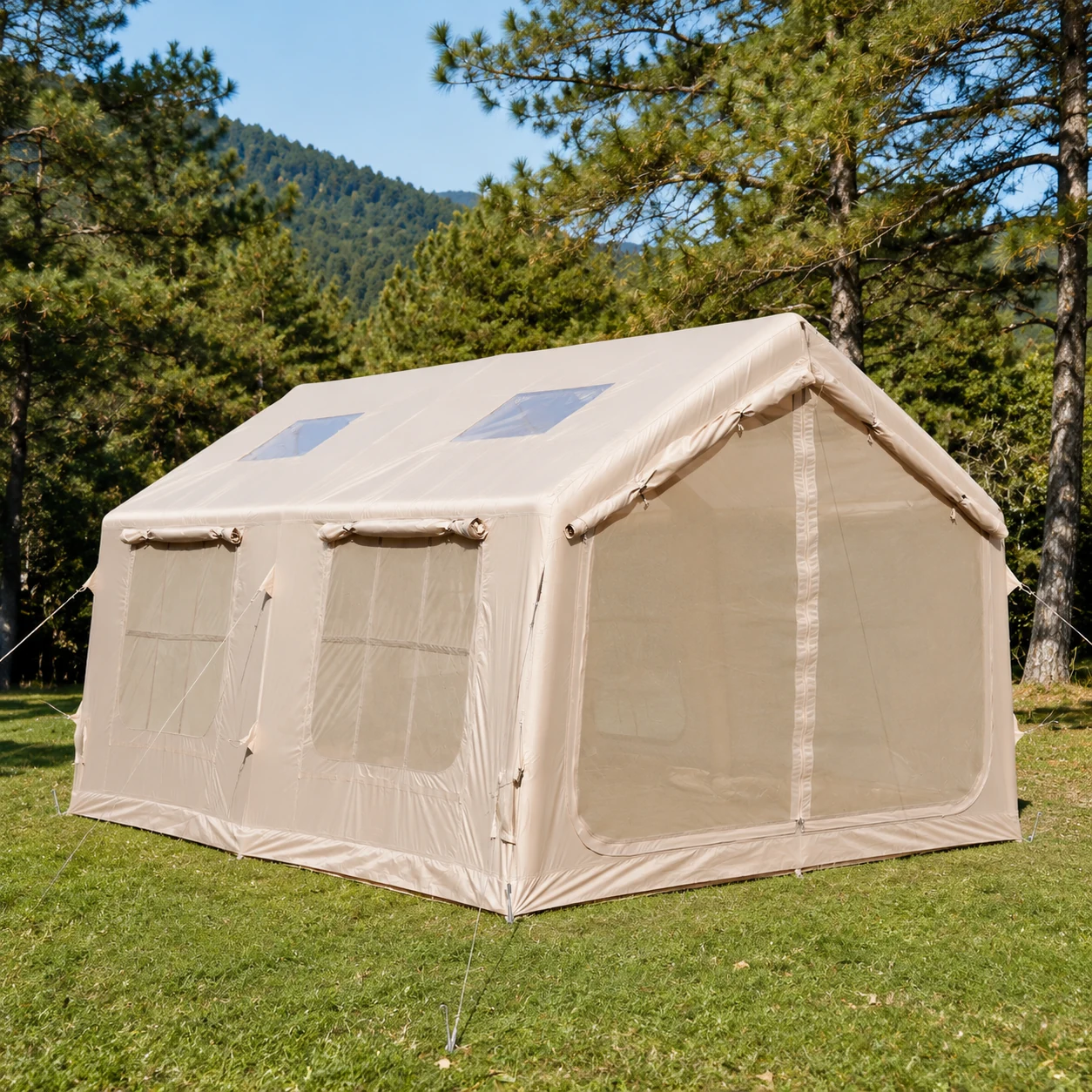12m² Heightened Double-Door AB Twin-Skylight Tent IT036 - product gallery view 2