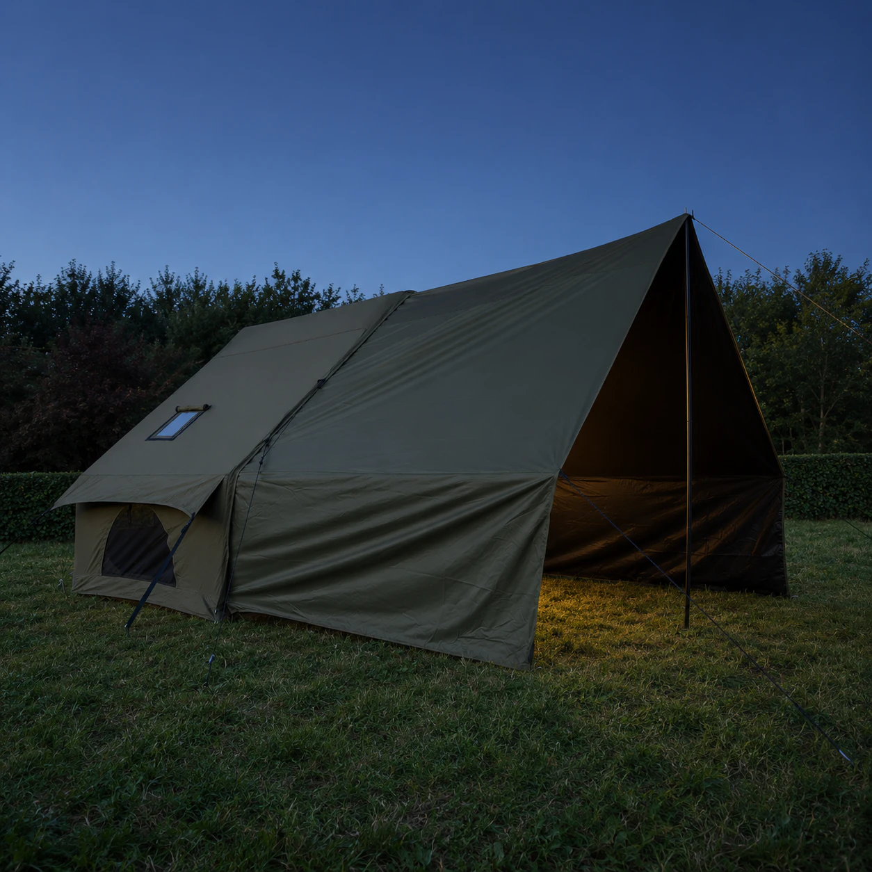 TC Cotton 6+6m² Inflatable Expansion Tent IT040 - outdoor camping scenario 2