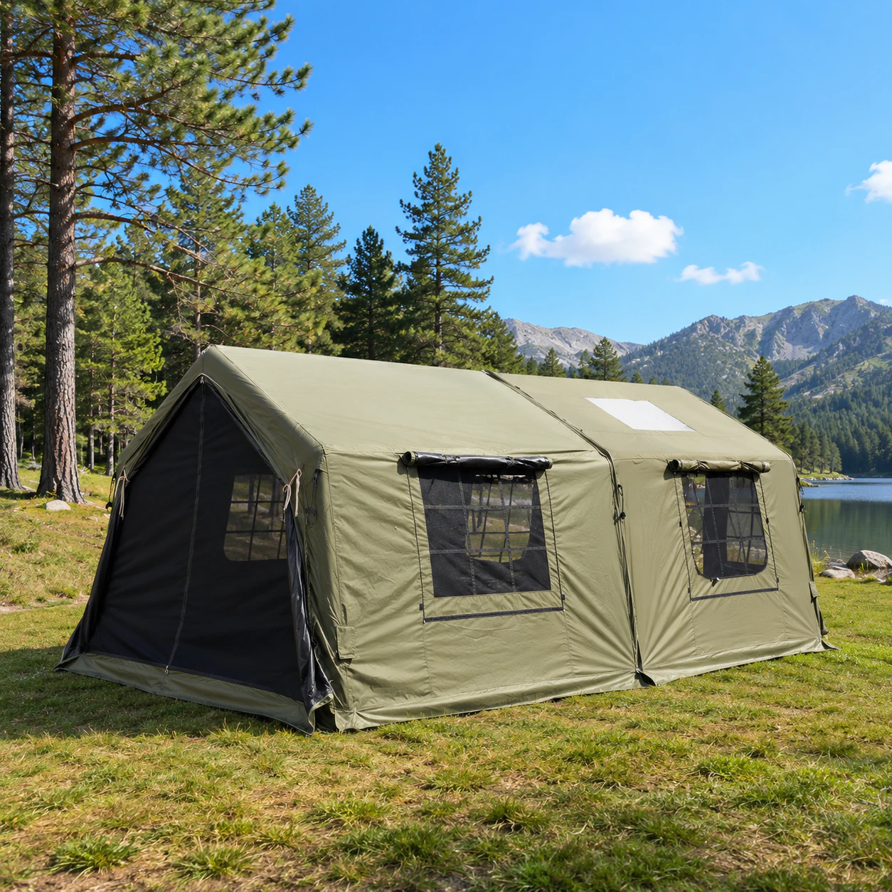 8+8m² TC Cotton Air-Column Expansion Tent IT042 - product gallery view 2