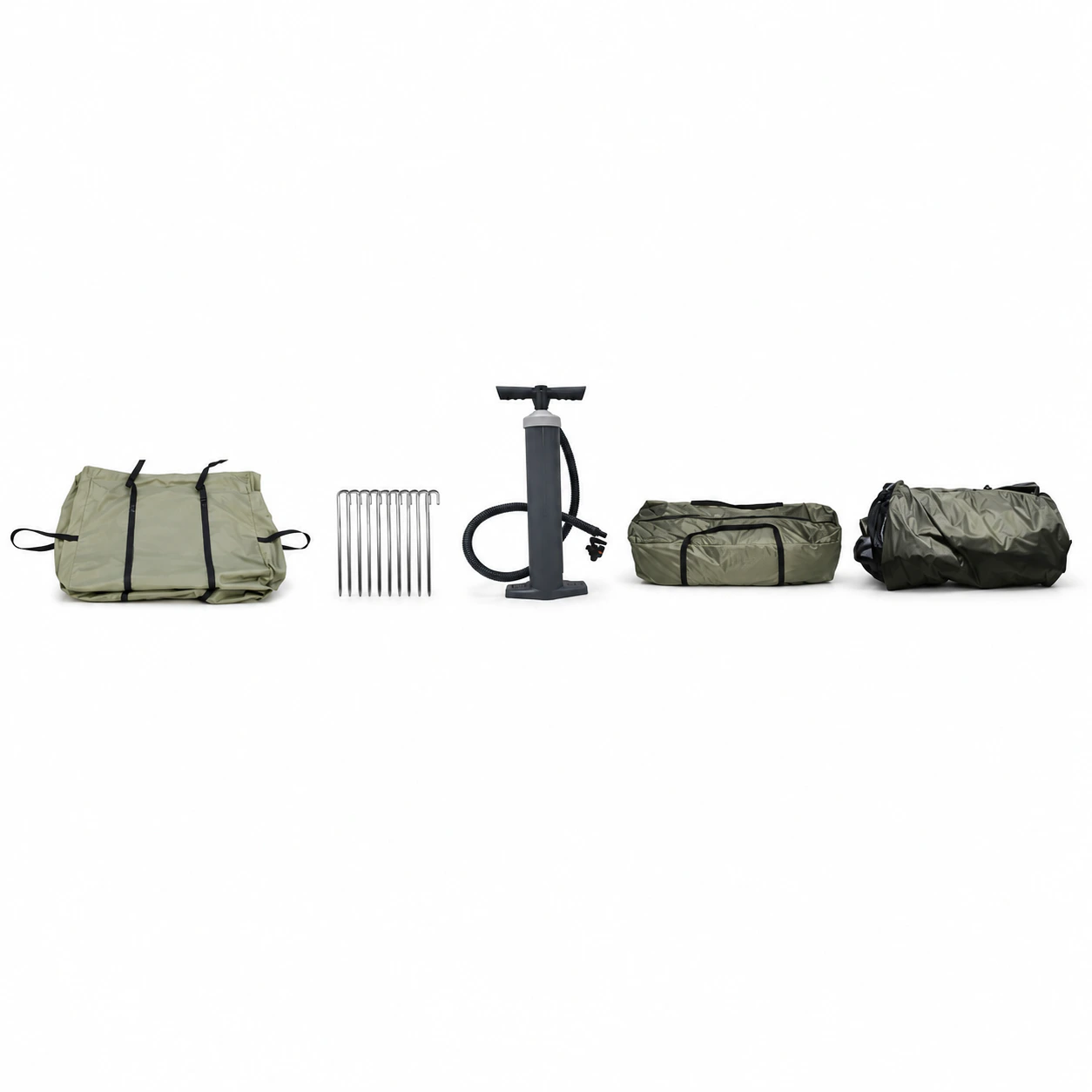 8+8m² TC Cotton Air-Column Expansion Tent IT042 - included accessories overview