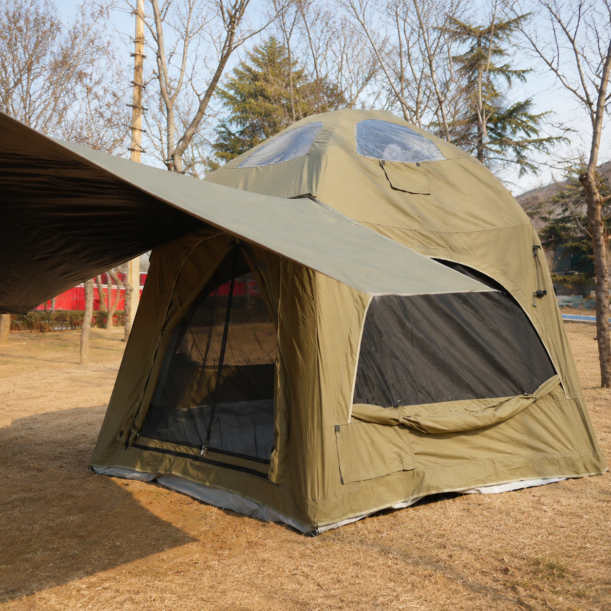 Ø4.5m TC Cotton Support-Pole Canopy Tent IT043 - product gallery view 6