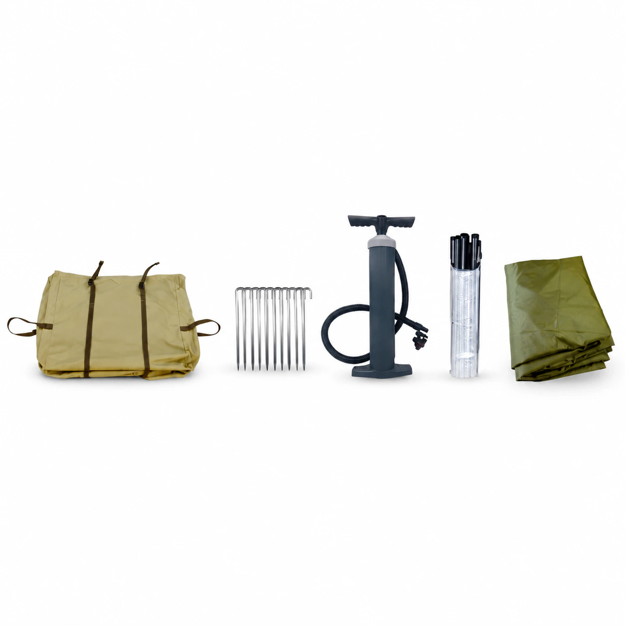 Ø4.5m TC Cotton Support-Pole Canopy Tent IT043 - included accessories overview
