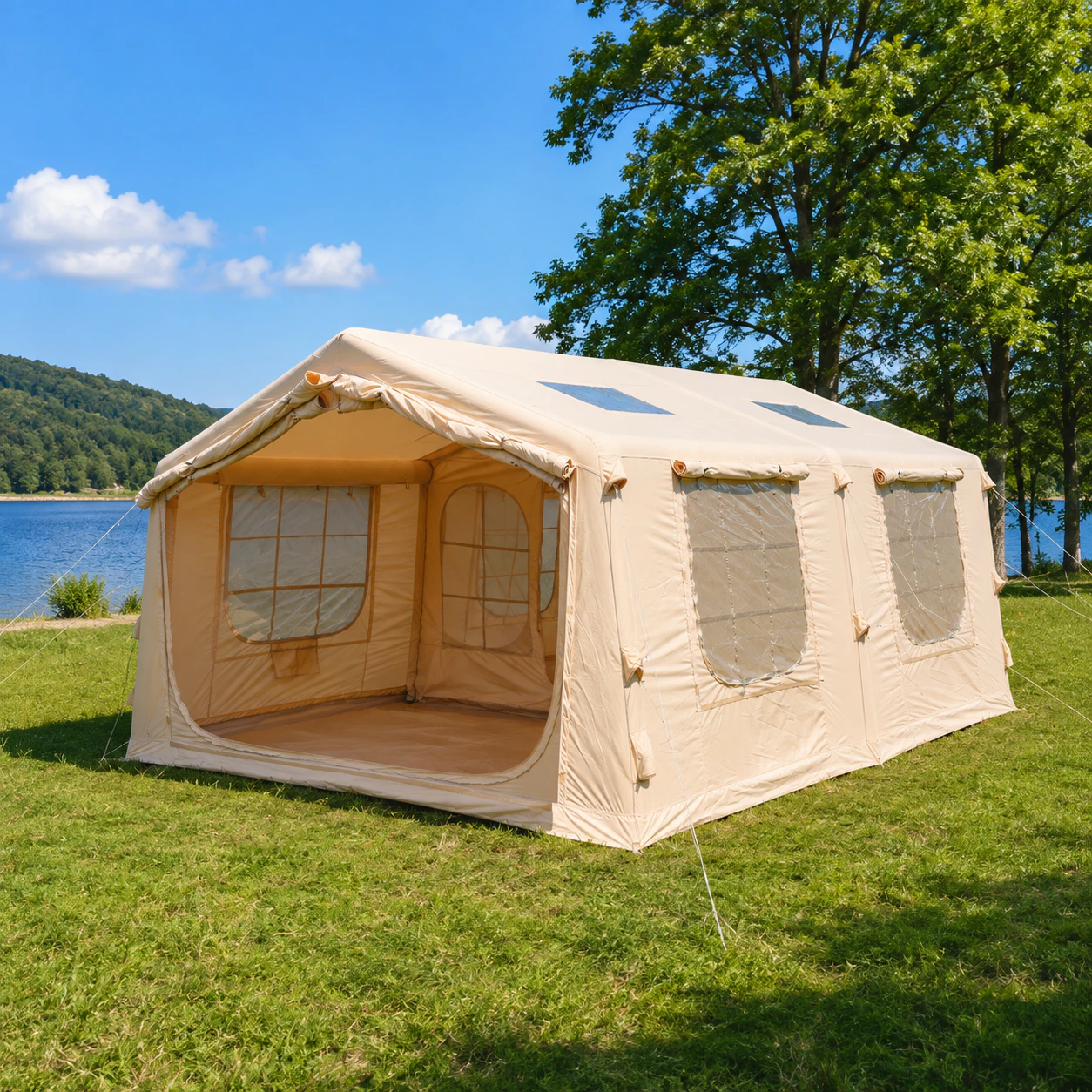 17.28m² Double-Door AB Three-Small-Skylight Inflatable Tent IT046 - product gallery view 2