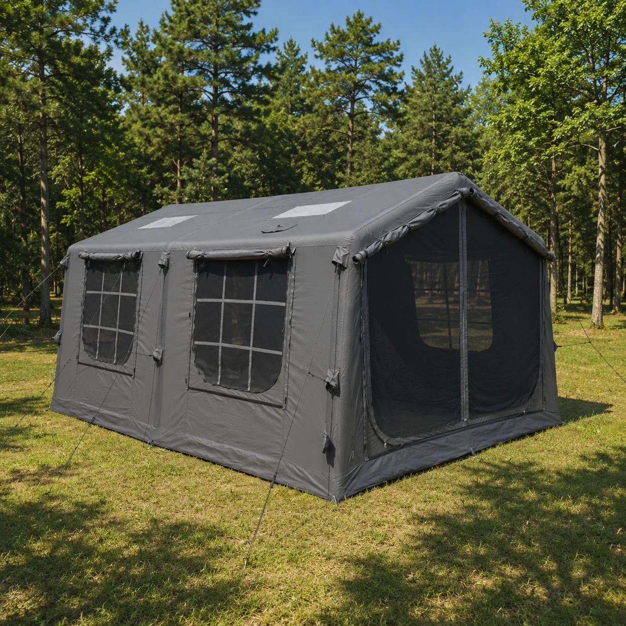 17.28m² Double-Door AB Three-Skylight Inflatable Tent IT048 - outdoor camping scenario 2
