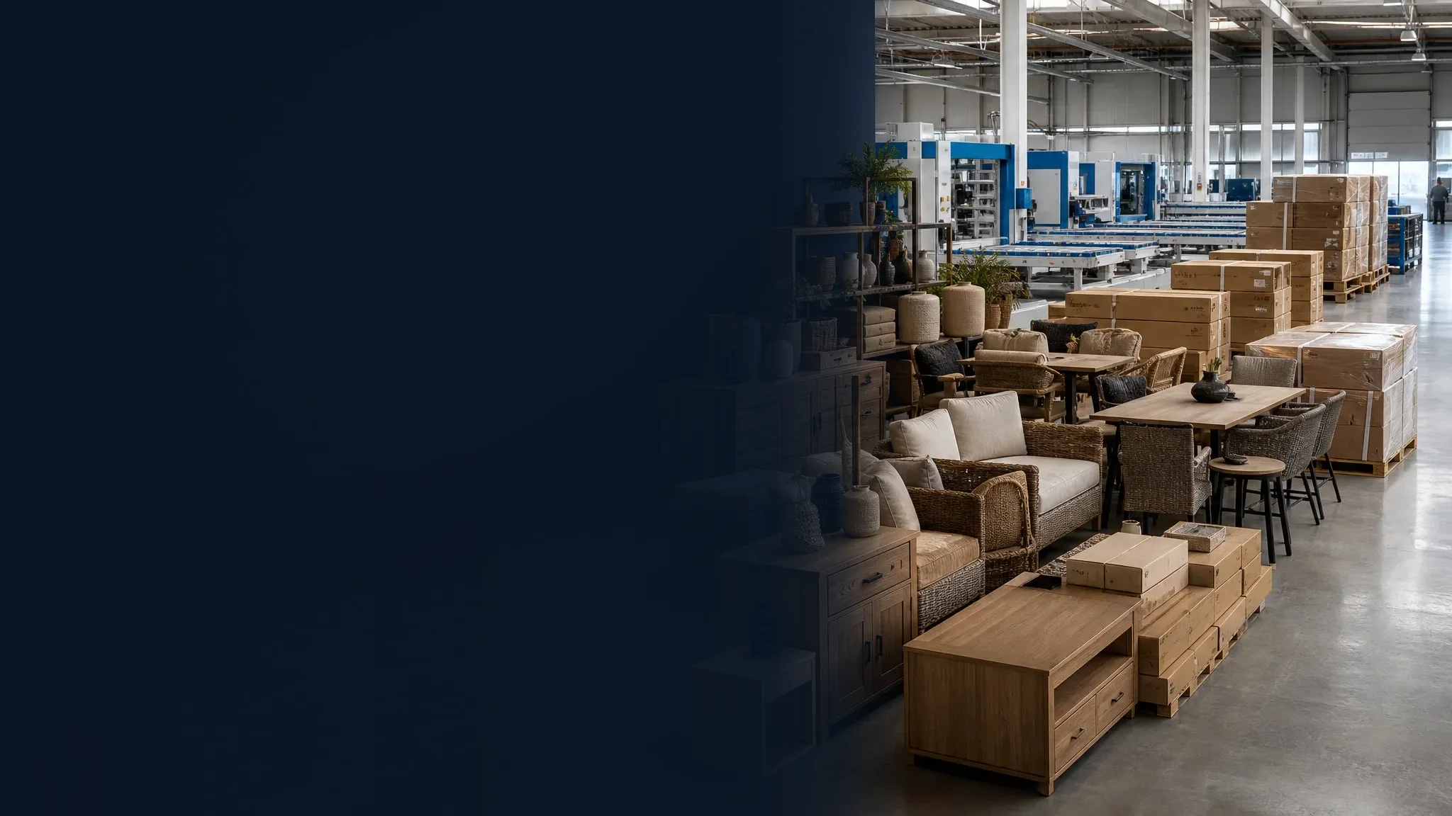 Wholesale furniture assortment prepared for repeat supply